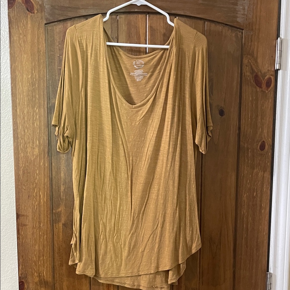 Maurices Mustard Drape Tunic